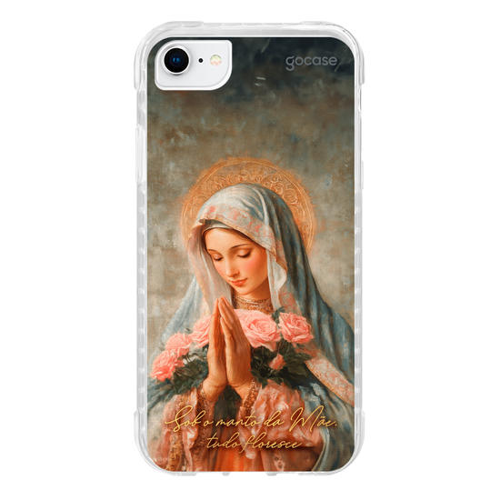 Capinha para celular  Sob o manto da Mãe, tudo floresce