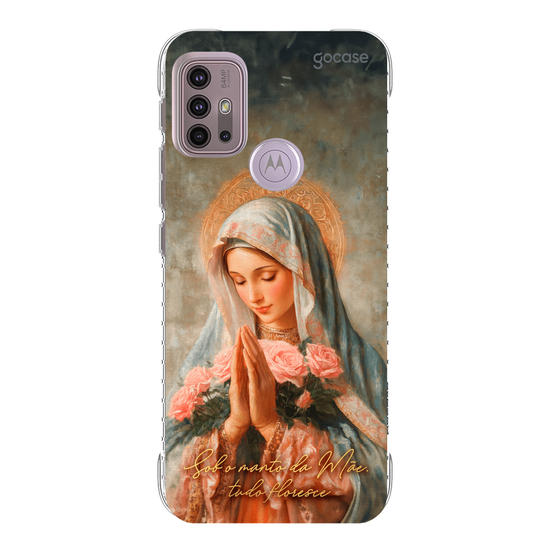 Capinha para celular  Sob o manto da Mãe, tudo floresce