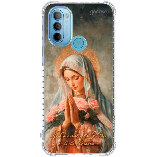 Capinha para celular  Sob o manto da Mãe, tudo floresce