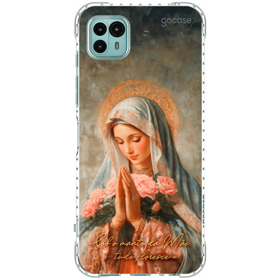Capinha para celular  Sob o manto da Mãe, tudo floresce