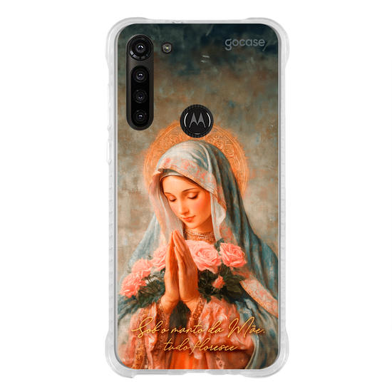 Capinha para celular  Sob o manto da Mãe, tudo floresce