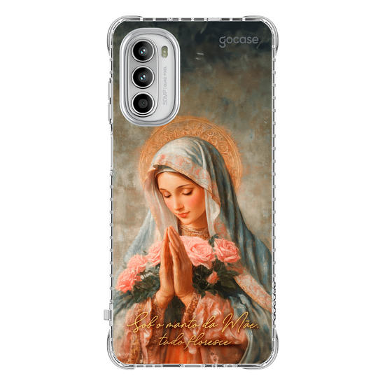 Capinha para celular  Sob o manto da Mãe, tudo floresce