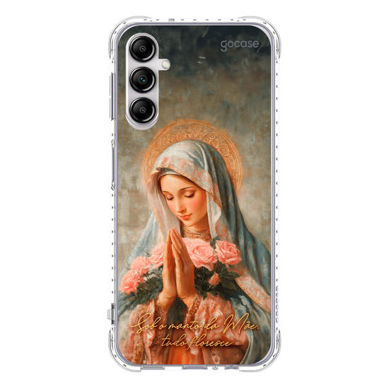 Capinha para celular  Sob o manto da Mãe, tudo floresce