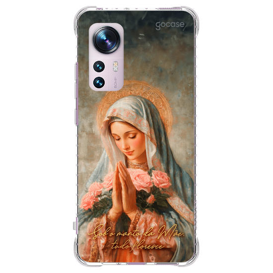 Capinha para celular  Sob o manto da Mãe, tudo floresce