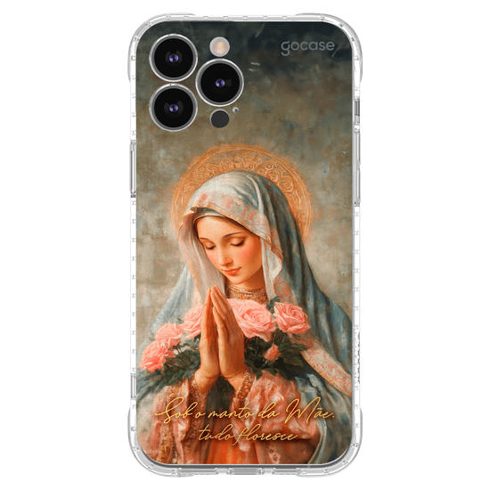 Capinha para celular  Sob o manto da Mãe, tudo floresce