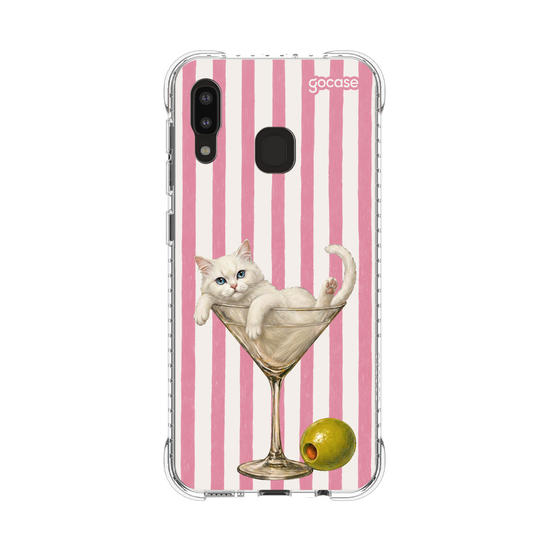 Capinha para celular  Martini White Cat