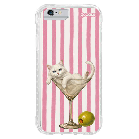 Capinha para celular  Martini White Cat