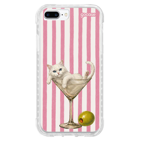 Capinha para celular  Martini White Cat