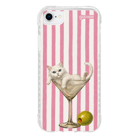Capinha para celular  Martini White Cat