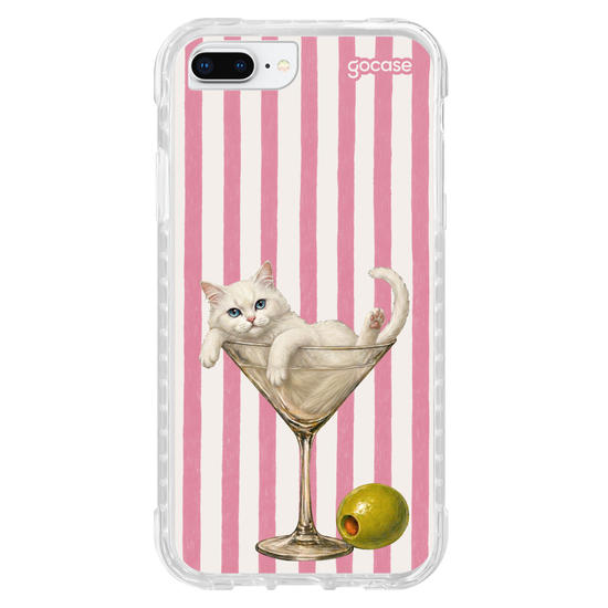Capinha para celular  Martini White Cat
