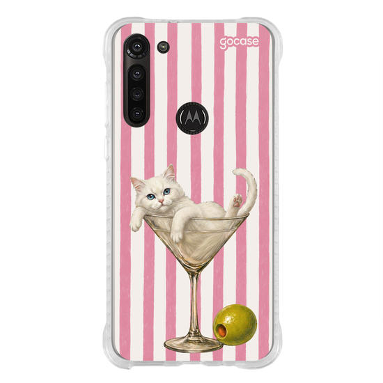 Capinha para celular  Martini White Cat