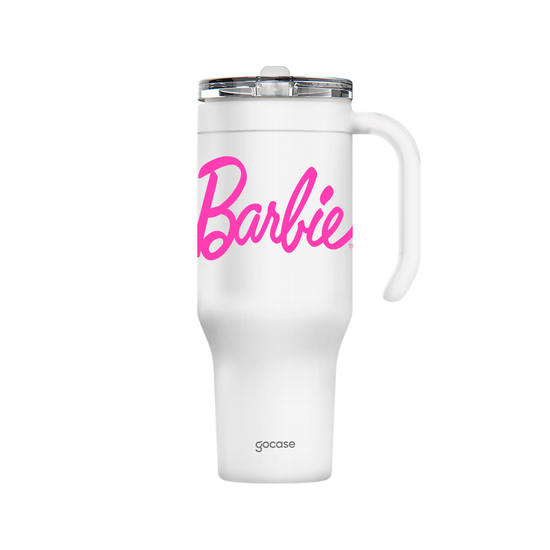 Copo Térmico Life + Ebook -  Barbie - Logo Pink