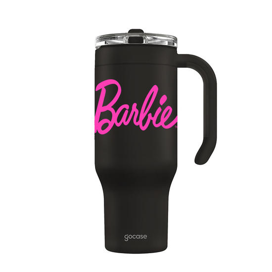 Copo Térmico Life + Ebook -  Barbie - Logo Pink