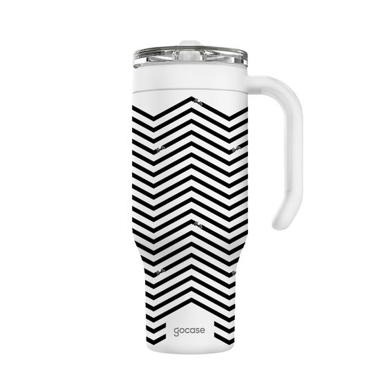 Copo Térmico Life + Ebook -  Barbie - Listras Clássicas