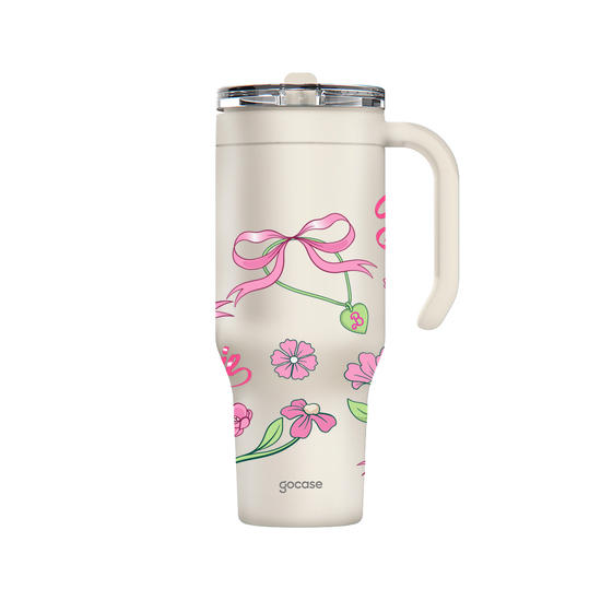 Copo Térmico Life - Barbie - Flores & Laços