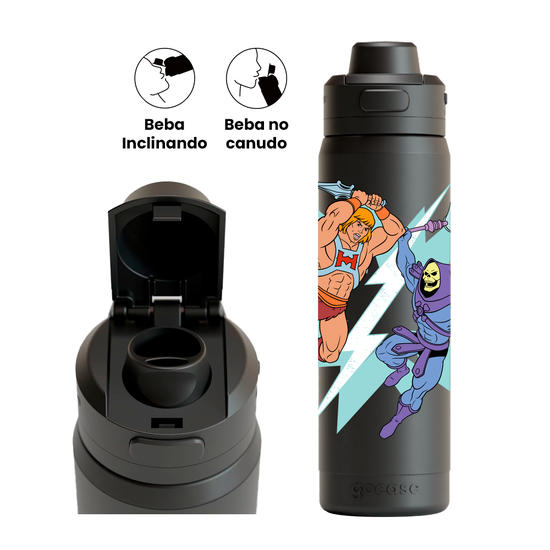 Garrafa Térmica Flip Pro - Masters of the Universe - Espada do Poder