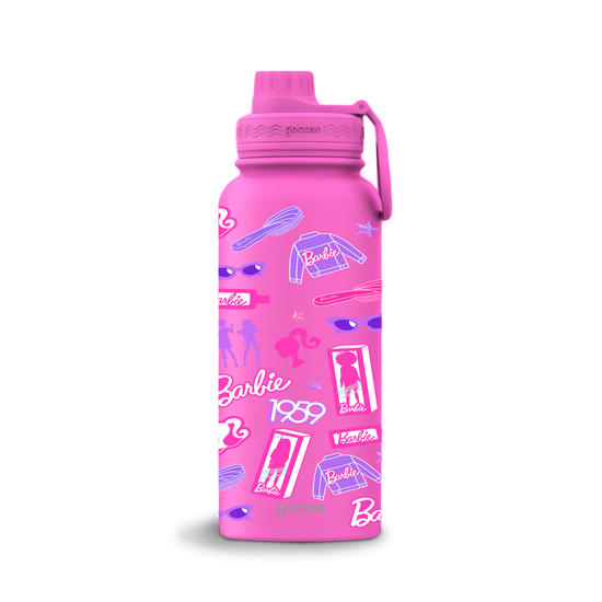 Garrafa Térmica Fresh + Ebook - Barbie - Pink & Purple Stickers