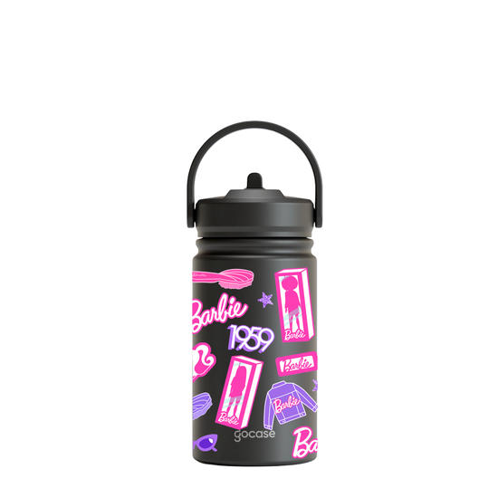 Garrafa Térmica Mini + Ebook - Barbie - Barbie - Pink & Purple Stickers