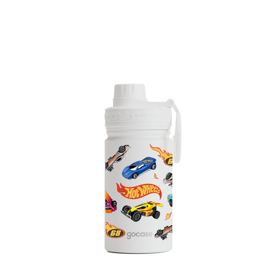 Garrafa Térmica Mini + Ebook - Hotwheels Carros