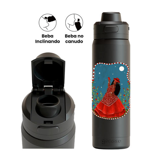 Garrafa Térmica Flip Pro + Ebook - Axé de Malandra