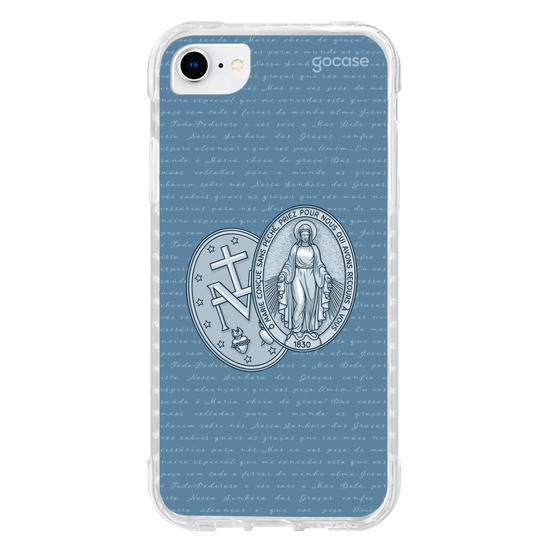 Capinha para celular Medalha Nossa Senhora das Graças - Lettering