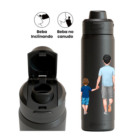 Garrafa Térmica Flip Pro -  Melhor Pai