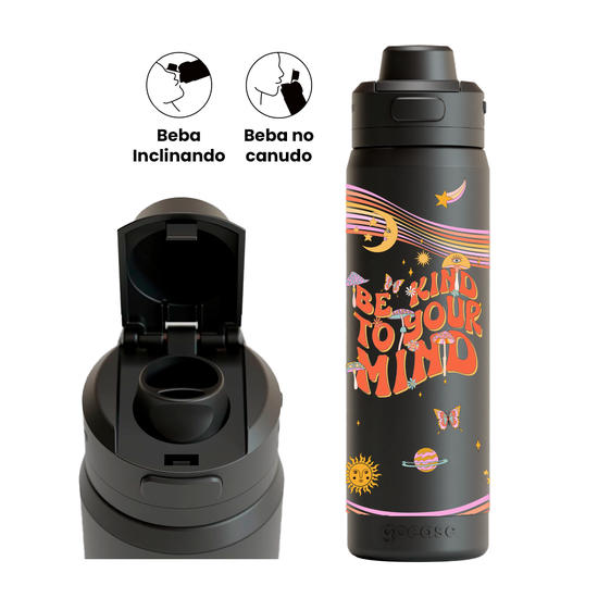 Garrafa Térmica Flip Pro - Self Love - Be Kind To Your Mind
