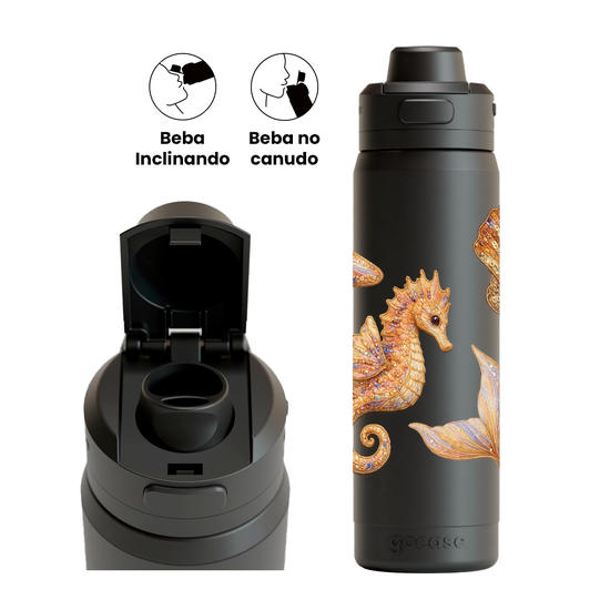 Garrafa Térmica Flip Pro + Ebook - Mermaidcore