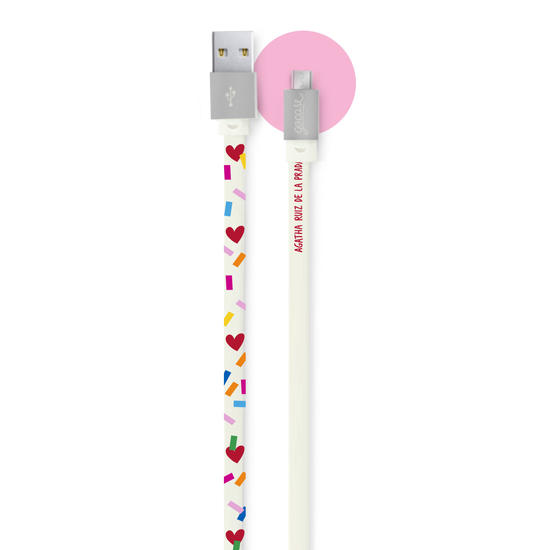 Micro USB Cable for Android - Funny heart