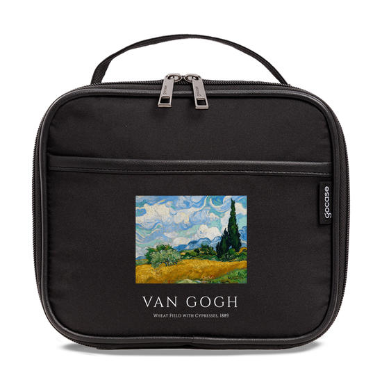Bolsa Térmica Midi Pro Preta - Van Gogh - Campo de Trigo com Ciprestres Classic