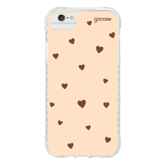 Capinha para celular  Mini Corações Marrom