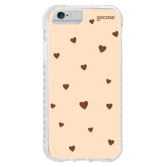Capinha para celular  Mini Corações Marrom