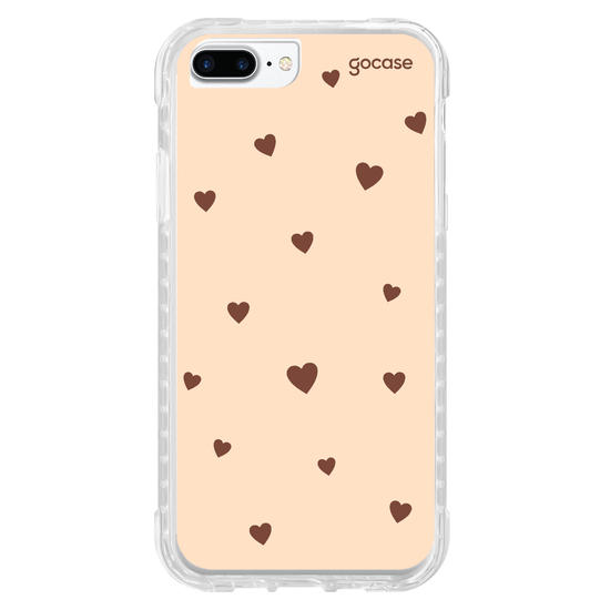 Capinha para celular  Mini Corações Marrom