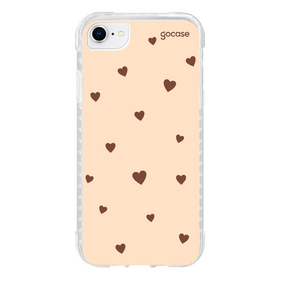 Capinha para celular  Mini Corações Marrom