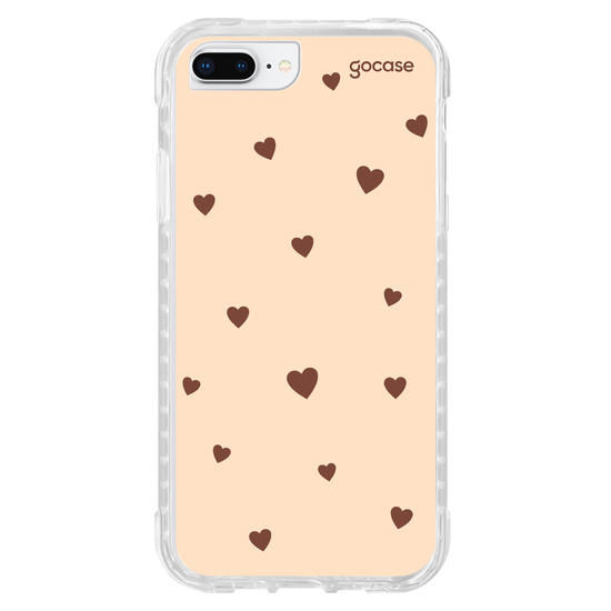 Capinha para celular  Mini Corações Marrom