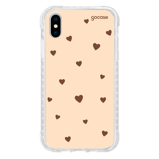Capinha para celular  Mini Corações Marrom