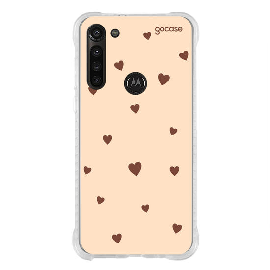 Capinha para celular  Mini Corações Marrom