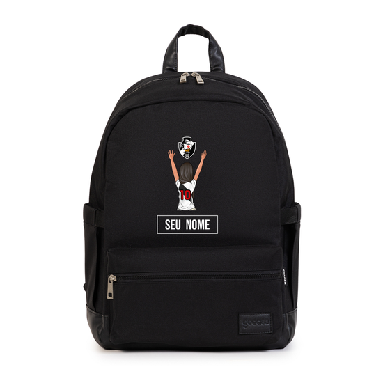 Mochila Notebook Casual Pro Preta - Vasco - Garota Torcedora