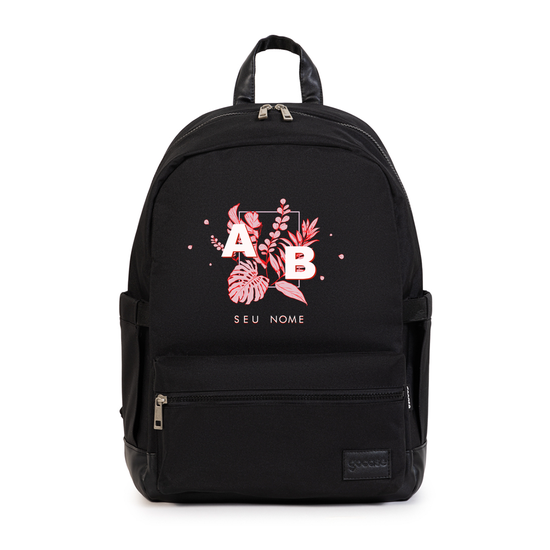 Mochila Notebook Casual Pro - Folhagem Pink
