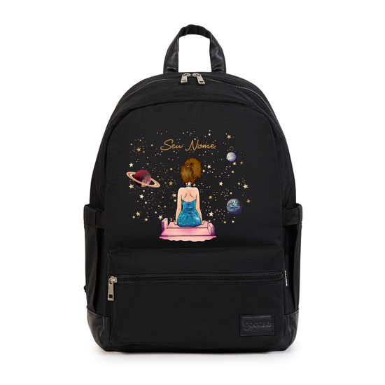 Mochila Notebook Casual Pro - Garota Universo