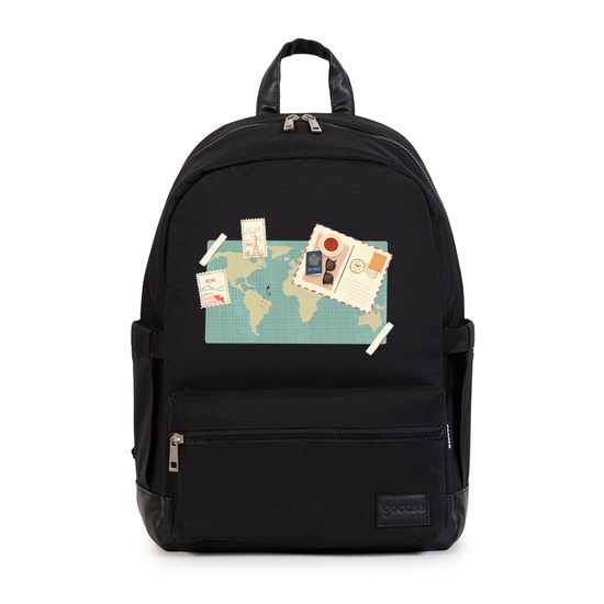 Mochila Notebook Casual Pro - Mapa com Postal