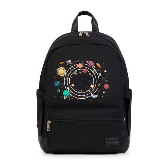 Mochila Notebook Casual Pro - Planetinhas e Naves Espaciais