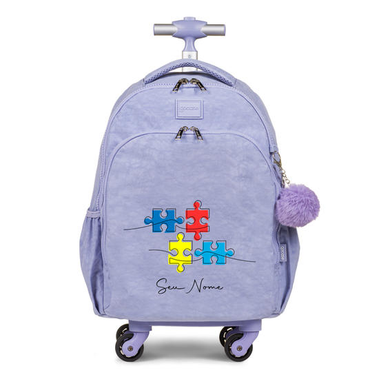 Mochila de Carrinho 4 Rodas Fun - Encaixe Seu Nome