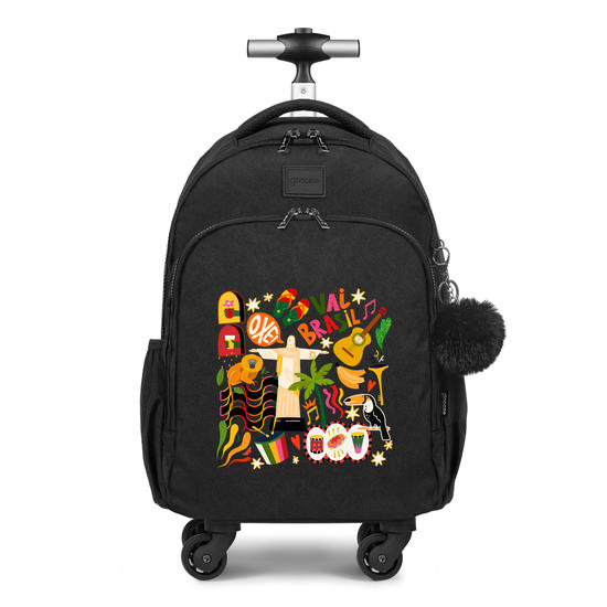 Mochila de Carrinho 4 Rodas Fun - Brasilidades