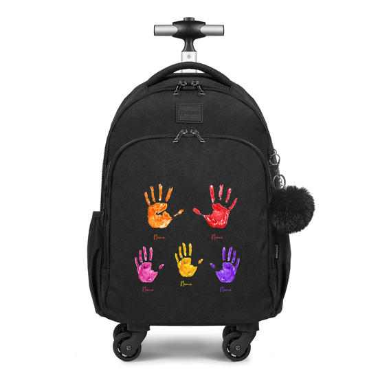 Mochila de Carrinho 4 Rodas Fun - Family Hand Print