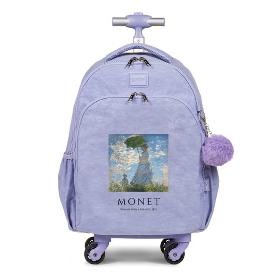 Mochila de Carrinho 4 Rodas Fun - Monet - Mulher com Sombrinha