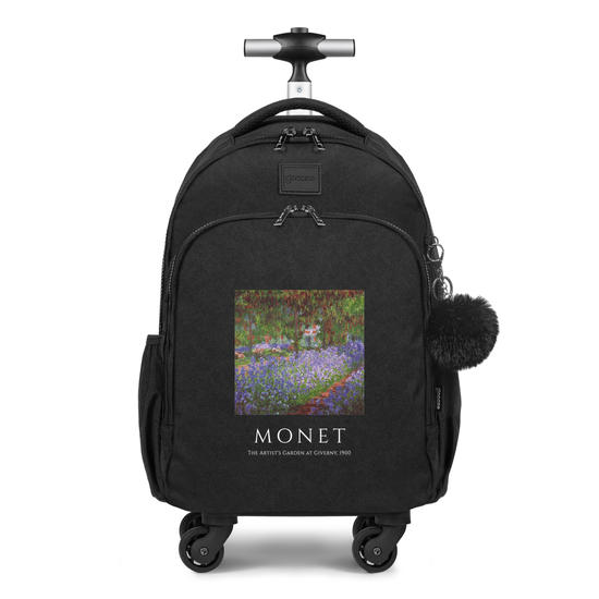 Mochila de Carrinho 4 Rodas Fun Preta - Monet - Jardim em Giverny