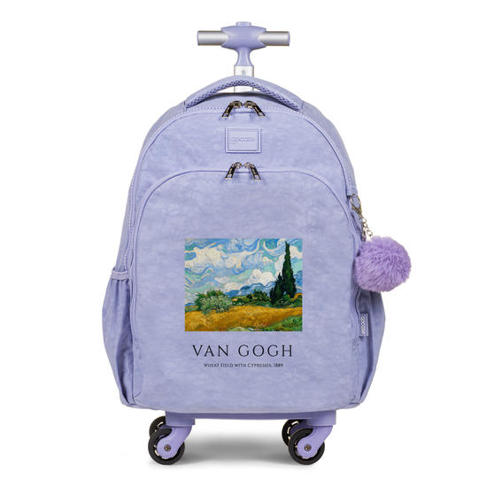 Mochila de Carrinho 4 Rodas Fun - Van Gogh - Campo de Trigo com Ciprestres Classic