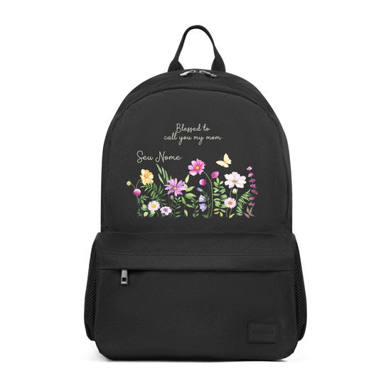 Mochila Pop - Mãe - Frases Minimalistas e Flores