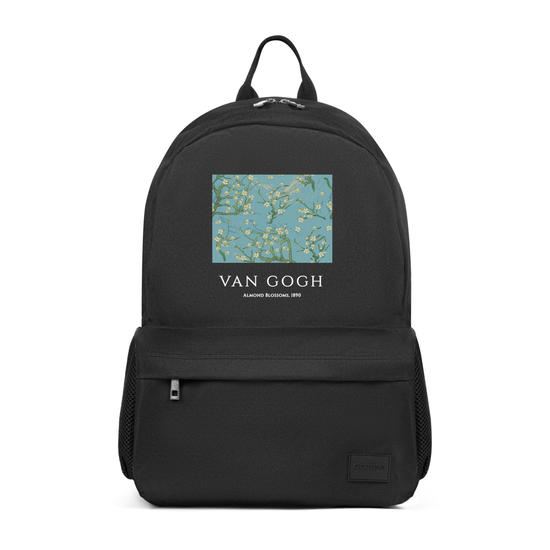 Mochila Pop Preta - Van Gogh - Amendoeira em Flor Classic